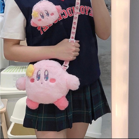 Kirby star plushy Adjustable crossbody purse bag - Picture 3 of 5